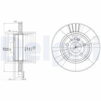 Фото 1 - гальмівні(тормозні) диски Delphi BG2740 Гальмівні(тормозні) диски Delphi BG2740 (фото 1)