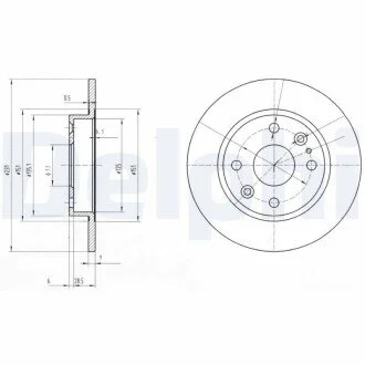 Тормозной диск Delphi BG2803