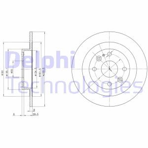 Гальмівний диск Delphi BG2805 (фото 1)