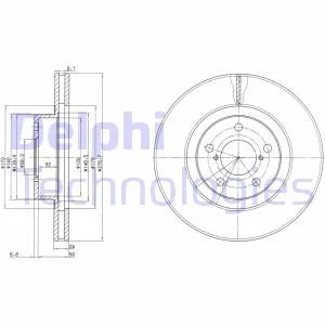 Тормозной диск Delphi BG2827C