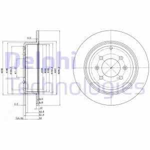 Гальмiвнi диски Delphi BG2873