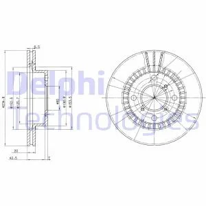 Гальмівний диск Delphi BG3160