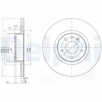 Гальмівні(тормозні) диски Delphi BG3420