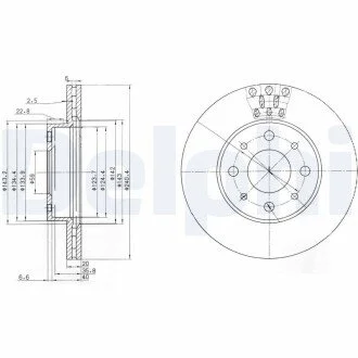 Диск гальмівний Delphi BG3425