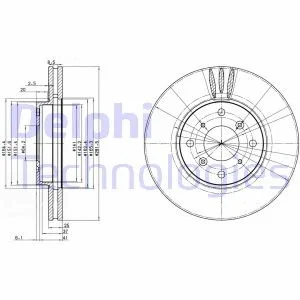 Гальмівний диск Delphi BG3516