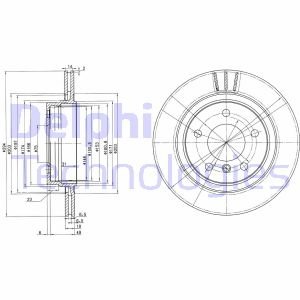 Гальмiвнi диски фарбованi Delphi BG3530C