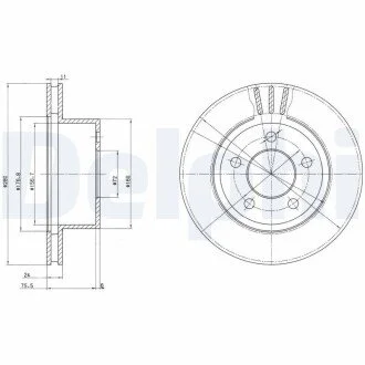 Тормозной диск Delphi BG3533