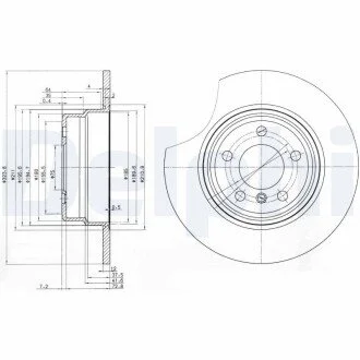 Тормозной диск Delphi BG3629