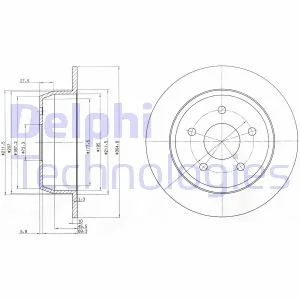 Тормозной диск Delphi BG3660