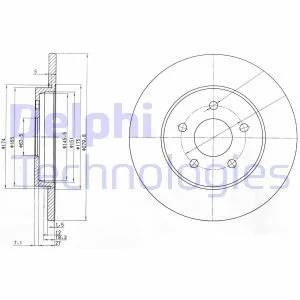 Тормозной диск Delphi BG3663C
