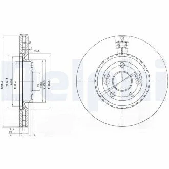 Гальмівні(тормозні) диски Delphi BG3685
