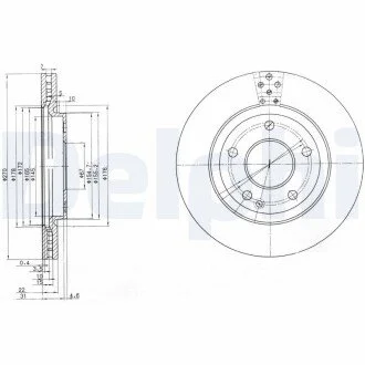 Гальмівні(тормозні) диски Delphi BG3709
