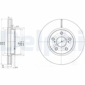 Тормозной диск Delphi BG3735
