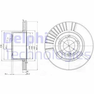 Тормозной диск Delphi BG3737C