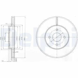 Гальмівні(тормозні) диски Delphi BG3742 (фото 1)
