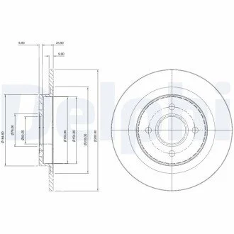 Гальмівні(тормозні) диски Delphi BG3743 (фото 1)