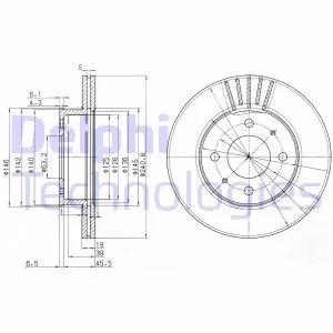 Тормозной диск Delphi BG3749