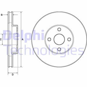 Тормозной диск Delphi BG3780