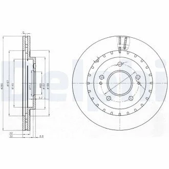 Тормозной диск Delphi BG3814