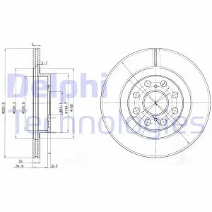 Тормозной диск Delphi BG3825 (фото 1)