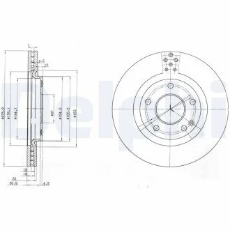 Гальмівні(тормозні) диски Delphi BG3829 (фото 1)