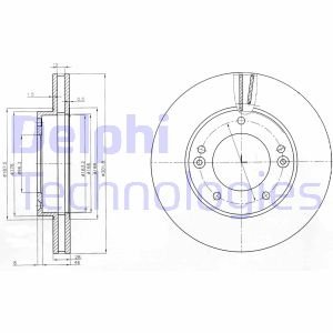 Тормозной диск Delphi BG3858