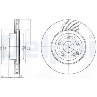 Гальмівний диск Delphi BG3877