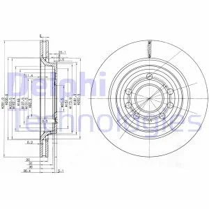 Тормозной диск Delphi BG3886C
