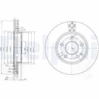 Гальмiвнi диски Delphi BG3909