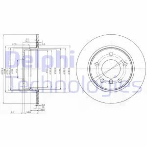 Гальмівний диск Delphi BG3948C