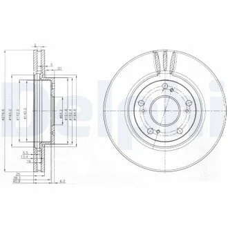 Гальмівні(тормозні) диски Delphi BG3977