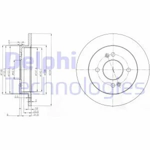 Тормозной диск Delphi BG3981C