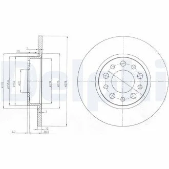 Тормозной диск Delphi BG3994