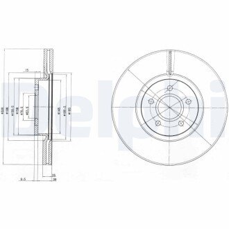 Гальмiвнi диски Delphi BG4056 (фото 1)