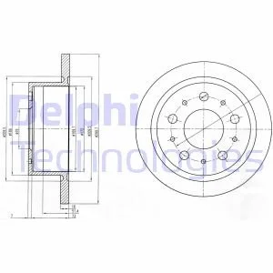 Гальмівний диск Delphi BG4062
