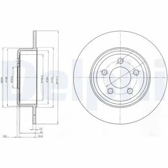 Тормозной диск Delphi BG4074