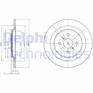 Гальмівний диск Delphi BG4076