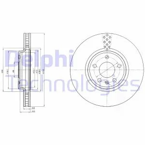 Гальмівний диск Delphi BG4080C