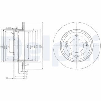 Гальмівні(тормозні) диски Delphi BG4082 (фото 1)