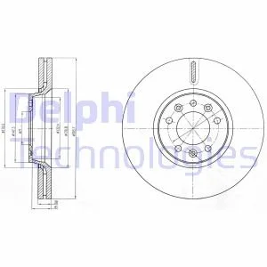Гальмівний диск Delphi BG4083C