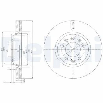 Гальмівний диск Delphi BG4084