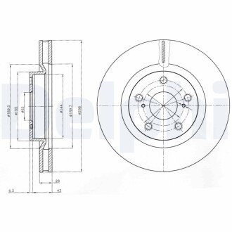 Гальмівні(тормозні) диски Delphi BG4114 (фото 1)