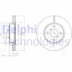 Гальмівний диск Delphi BG4116C