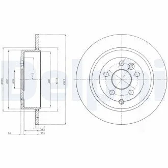 Тормозной диск Delphi BG4124C