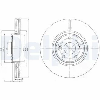 Диск гальмівний Delphi BG4167