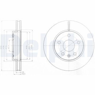 Гальмівні(тормозні) диски Delphi BG4187 (фото 1)