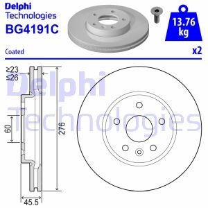 Тормозной диск Delphi BG4191-C (фото 1)