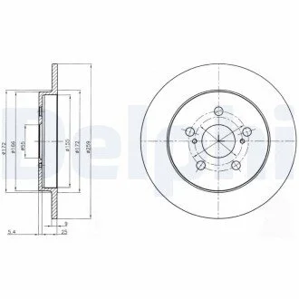 Гальмівний диск Delphi BG4201C
