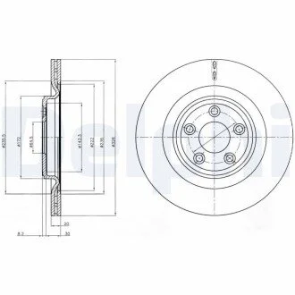 Тормозной диск Delphi BG4202C