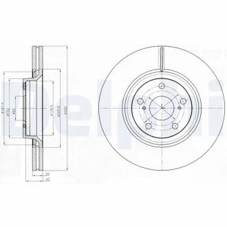 Гальмівні(тормозні) диски Delphi BG4235